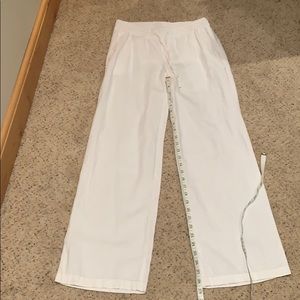 White linen casual pant
